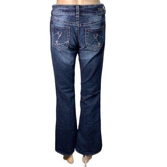 Silver Suki Womens Denim Blue Jeans Pants Boot Cut Dark Wash Size W27 L30 - Picture 6 of 12
